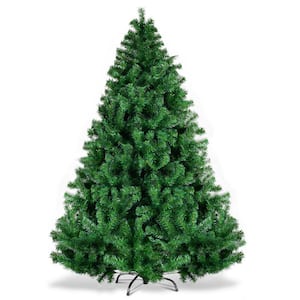 6 ft. PVC Artificial Christmas Tree 1000 Tips Hinged Solid Metal Legs