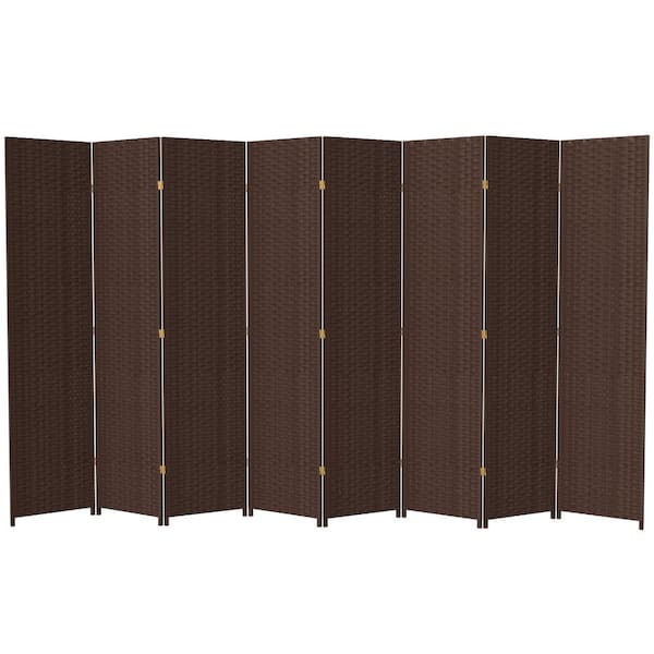 RED LANTERN 6 ft. Dark Mocha Bamboo Wave 1-Panel Room Divider BF