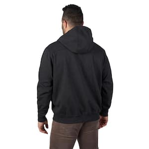 Men's 2X-Large Black No Days Off Hooded Sweatshirt with Black Cuffed Knit Hat