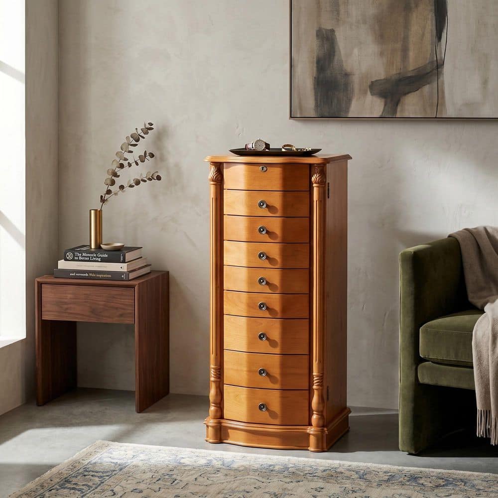 Drawer - ringomachatt アゼスリーブレスニット ベスト アイボリー HIVES HONEY Elizabeth Honey Oak Jewelry Armoire 6008-547 - The