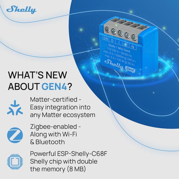 Shelly Gen4, el dispositivo más compatible de la domótica - Domótica Solar