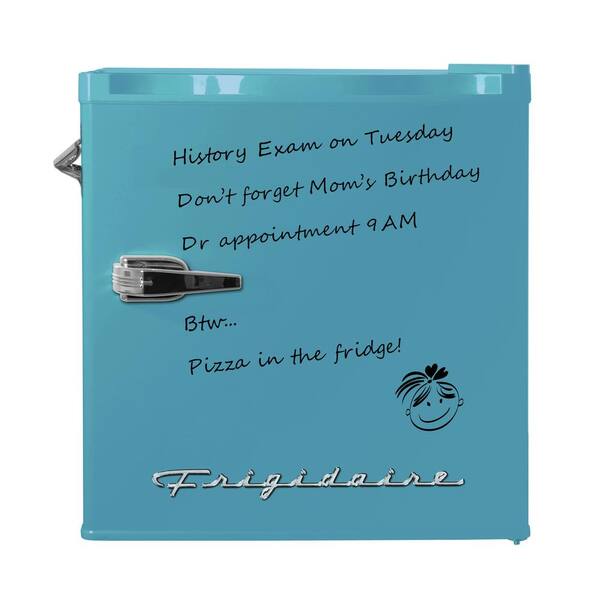 Frigidaire 1.6 cu. ft. Mini Retro Eraser Board Refrigerator in Blue