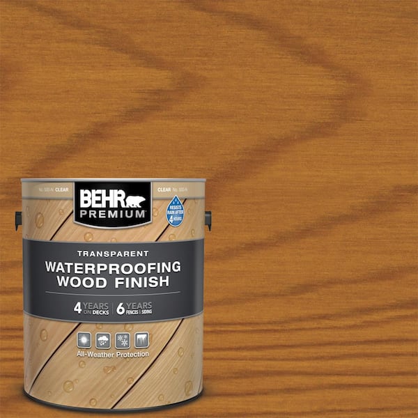 BEHR Premium 1 gal. #T-500 Natural Clear Transparent Waterproofing Exterior Wood Finish