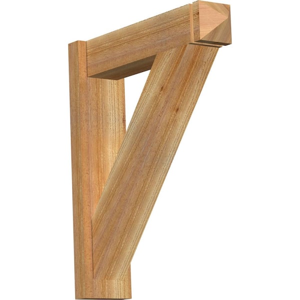 Ekena Millwork 6 in. x 28 in. x 24 in. Western Red Cedar Traditional Arts and Crafts Rough Sawn Outlooker
