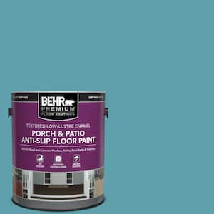 1 gal. #BIC-53 Turquoise Textured Low-Lustre Enamel Interior/Exterior Porch and Patio Anti-Slip Floor Paint