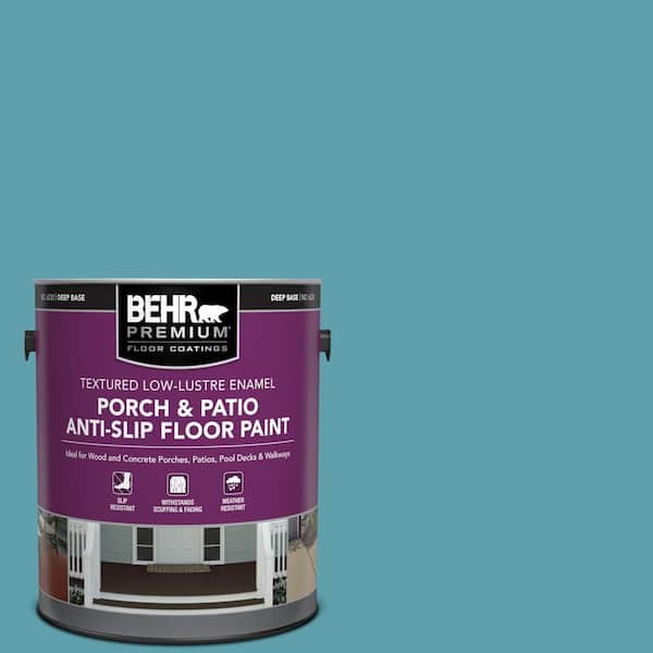 1 gal. #BIC-53 Turquoise Textured Low-Lustre Enamel Interior/Exterior Porch and Patio Anti-Slip Floor Paint