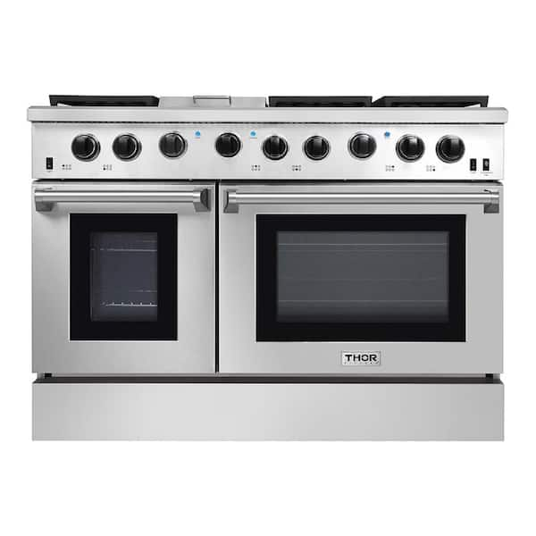 Thor Kitchen 48 in. 6.8 cu. ft. Double Oven Gas Range in Stainless Steel