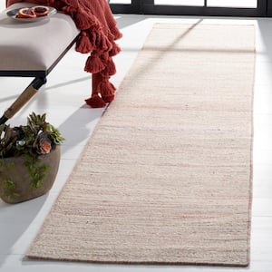 Natural Fiber Gray/Red 2 ft. x 9 ft. Abstract Distressed Runner Rug