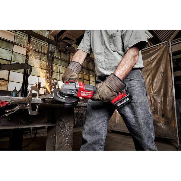 Milwaukee M18 FUEL 18V Lithium-Ion Brushless Cordless 4-1/2 in./6 in.  Grinder with Paddle Switch Kit and One 6.0 Ah Battery 2980-21 The Home  Depot