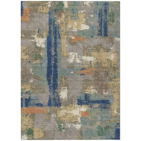 Addison Rugs Chantille Machine Washable Indoor/Outdoor Abstract ACN2212 Taupe 5 ft. x 7 ft. 6 in. Area Rug
