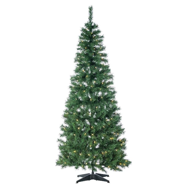 Hastings Home 59-in W x 24.5-in H Green Rolling Christmas Tree