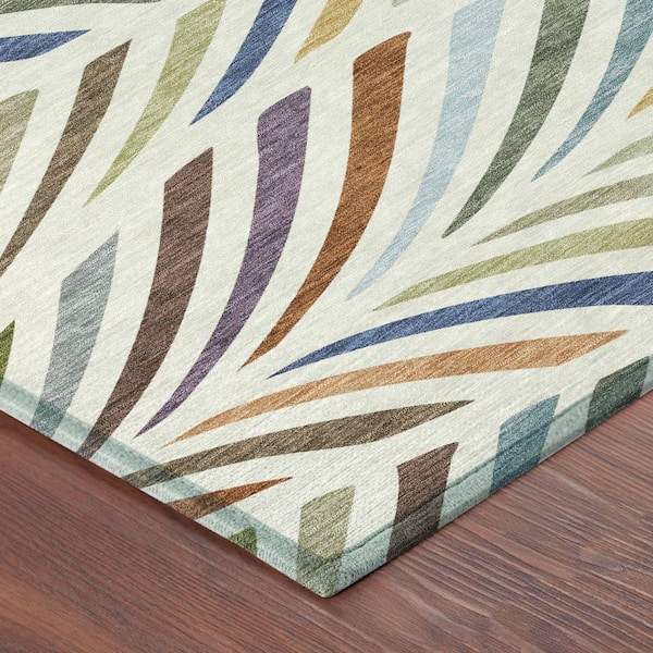 Chantille Machine Washable Indoor/Outdoor Abstract ACN2475 Ivory 2 ft. x 3 ft. Accent Rug