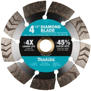 4.5 in. Segmented Turbo Rim Diamond Blade for General Purpose