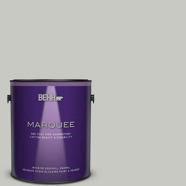 BEHR MARQUEE 1 gal. #MQ2-59 Silver City One-Coat Hide Eggshell Enamel Interior Paint & Primer