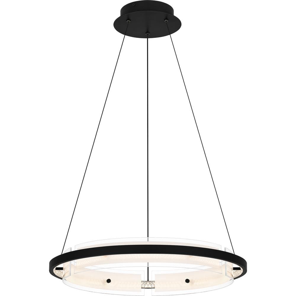 Malik 1 light Matte Black Integrated LED Pendant Light price history on PriceWatchPro