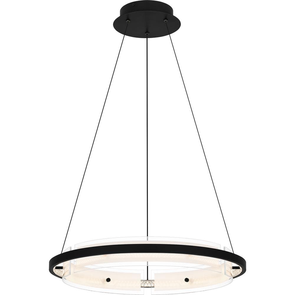 Quoizel Malik 1 light Matte Black Integrated LED Pendant Light PCMLK2820MBK  - The Home Depot