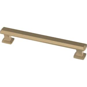 Chamfered Slim Bar 5-1/16 in. (128 mm) Champagne Bronze Cabinet Drawer Bar Pull