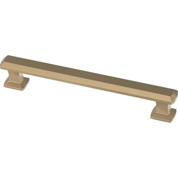Chamfered Slim Bar 5-1/16 in. (128 mm) Classic Champagne Bronze Cabinet Drawer Bar Pull