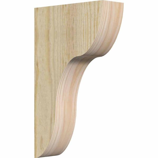 Ekena Millwork 4 in. x 12 in. x 20 in. Douglas Fir Carmel Rough Sawn Corbel