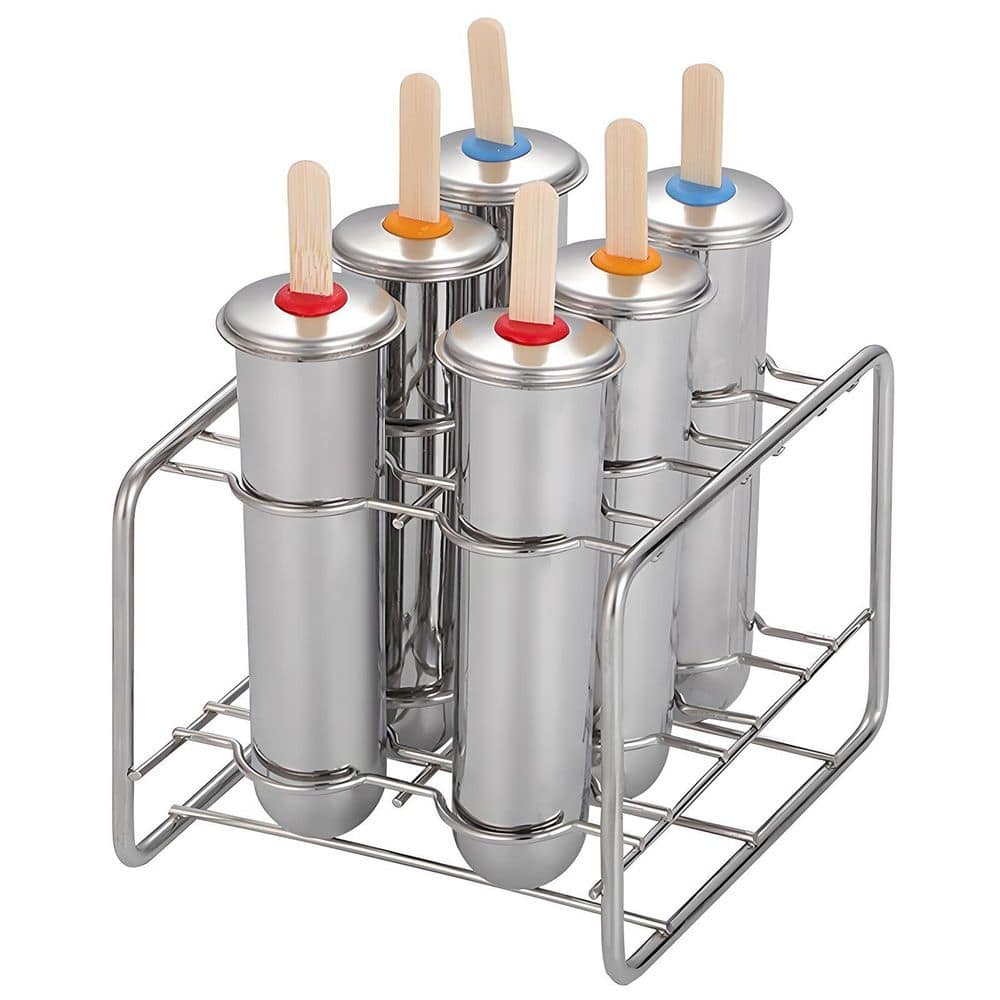 Ice Cream Maker with Stainless Steel Popsicle Molds, Leakproof Design, Easy Clean, Set of 6 -Pack price history on PriceWatchPro
