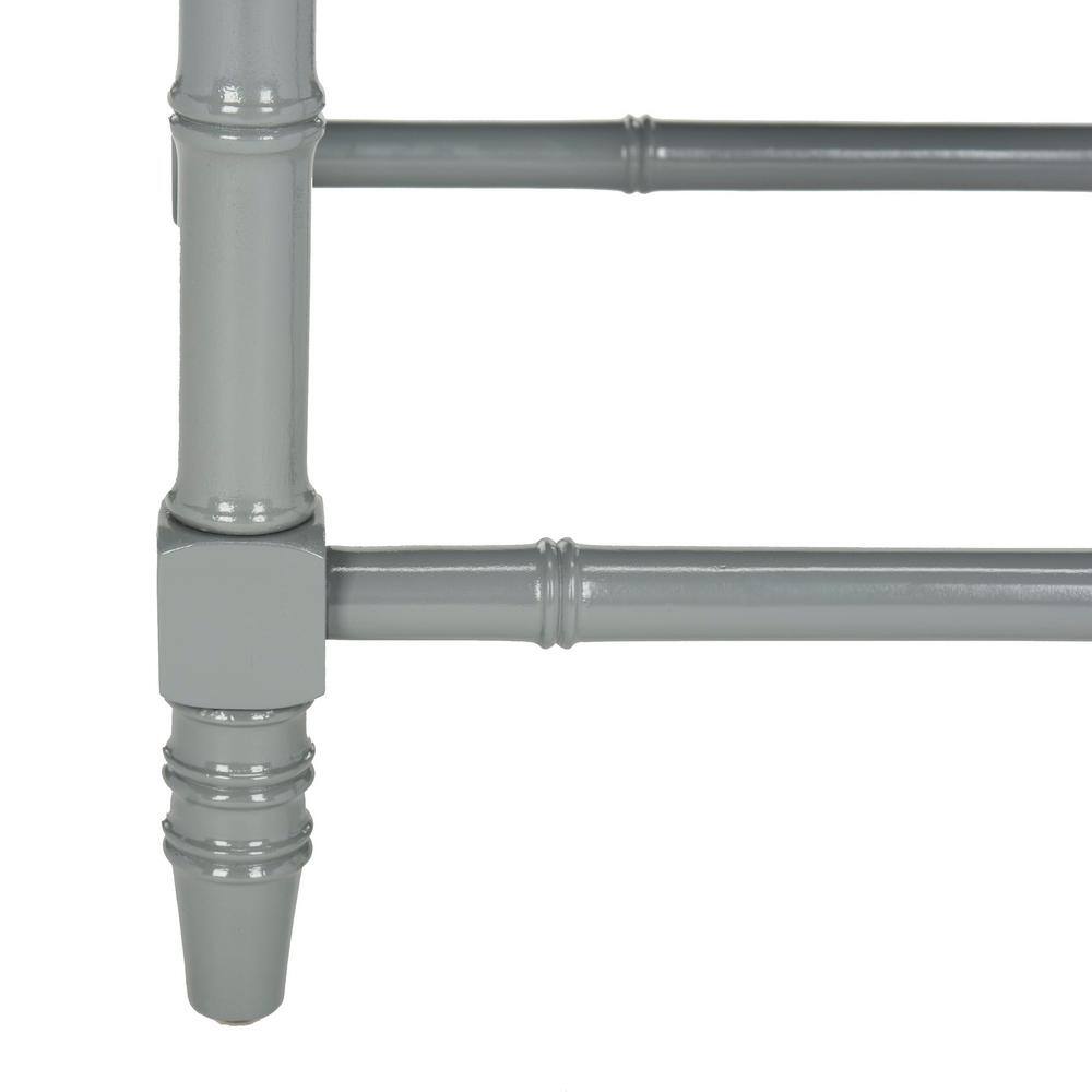 Gray Bamboo Style Square Accent Table