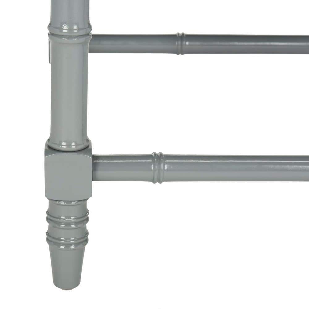 Gray Bamboo Style Square Accent Table