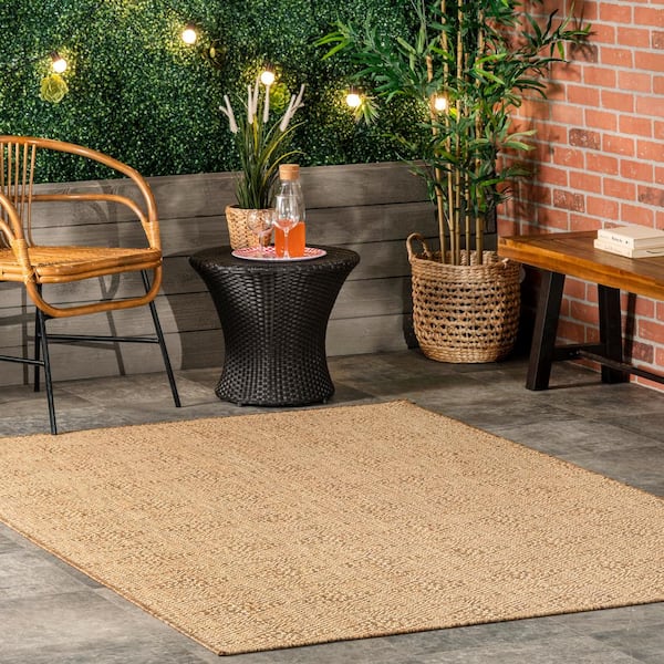 Chandler Elegant Beige 9 ft. 6 in. x 12 ft. Indoor/Outdoor Area Rug