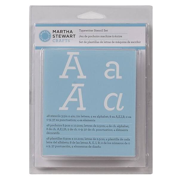 Martha Stewart Crafts 48-Piece Typewriter Alphabet Stencil Set