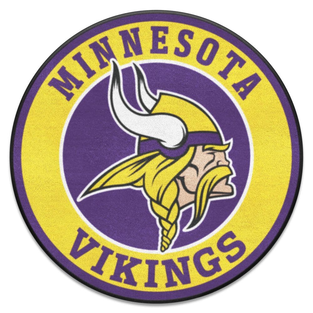 FANMATS NFL Minnesota Vikings Purple 2 ft. Round Area Rug 17965 - The ...