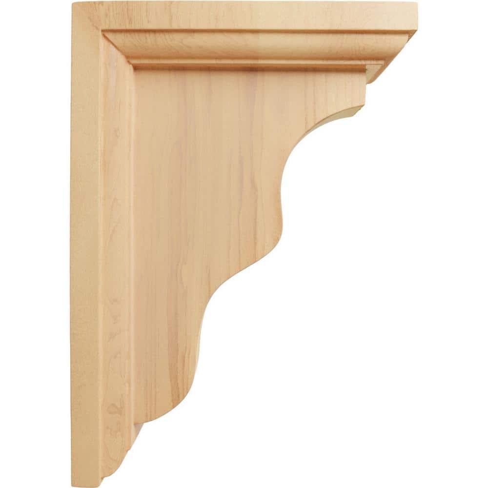 Hamilton 7" Red Oak Traditional Wood Corbel Bracket