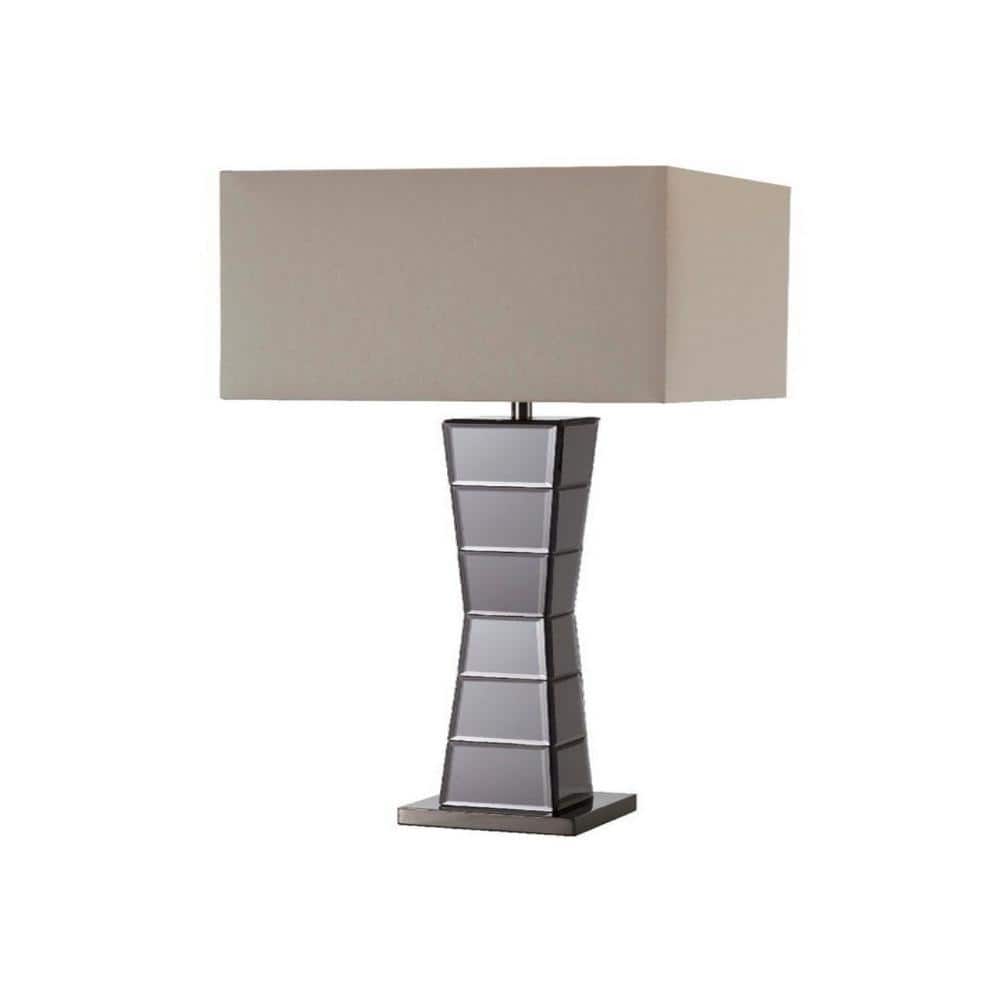 29.5-Inch Alistair Crystal Black Mirror Square Tower Table Lamp price history on PriceWatchPro