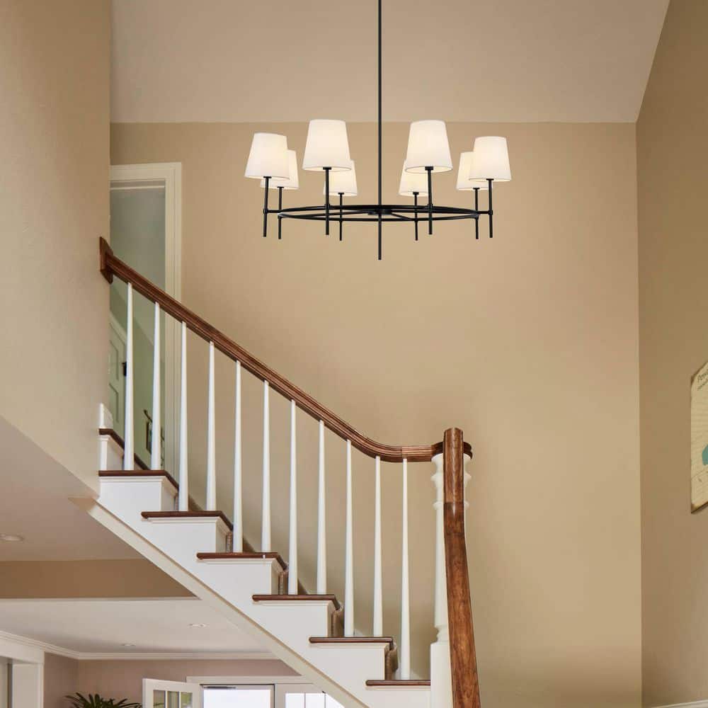 Elegant Series 8-Light Black Chandelier for Dining Room with No Bulbs Included price history on PriceWatchPro