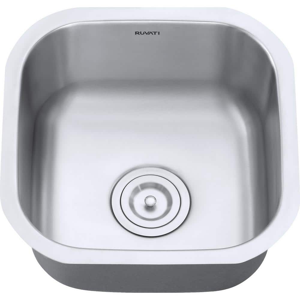 Ruvati 16" Stainless Steel Undermount Bar Prep Sink