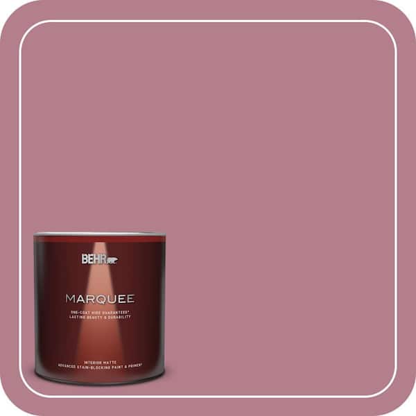 BEHR MARQUEE 1 qt. #100D-4 Degas Pink Matte Interior Paint & Primer