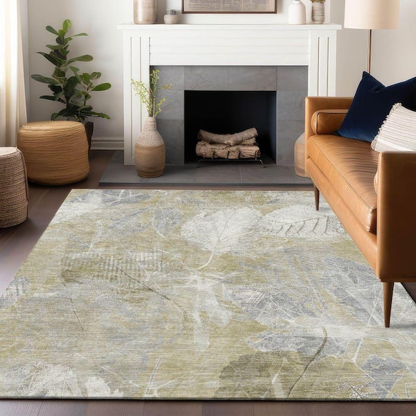 Chantille Machine Washable Indoor/Outdoor Abstract ACN1850 Beige 5 ft. x 7 ft. 6 in. Accent Rug