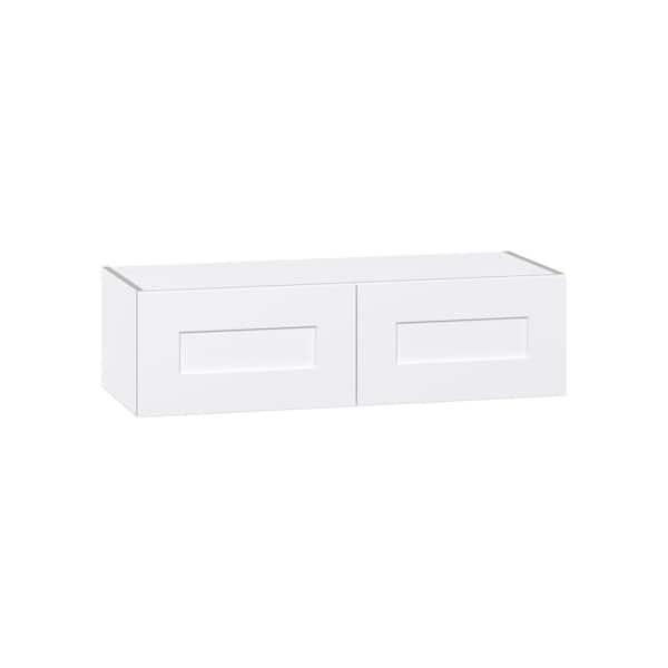 J COLLECTION Roseland 36 in. W x 14 in. D x 10 in. H Assembled Shaker Wall Bridge Kitchen Cabinet in Warm White