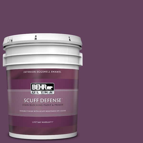 BEHR ULTRA 5 gal. #BIC-36 Grape Fizz Extra Durable Eggshell Enamel Interior Paint & Primer