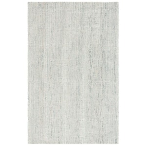 Abstract Green/Ivory 2 ft. x 3 ft. Modern Crosshatch Area Rug
