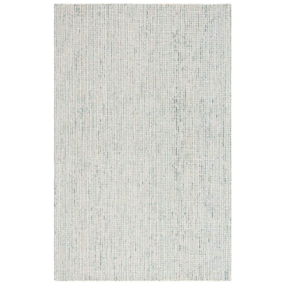 Abstract Green/Ivory 4 ft. x 6 ft. Abstract Striped Area Rug