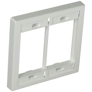 2-Gang Multimedia Outlet System (MOS) Wallplate, White