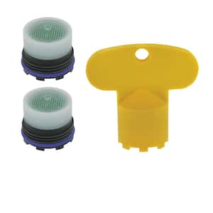 1.5 GPM Tom Thumb Size M16.5 in. x 1 in. PCA Cache Water-Saving Aerator with Key (2-Pack)