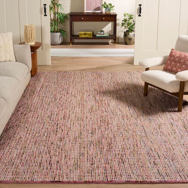 Abstract 10 ft. x 14 ft. Beige/Rust Speckled Area Rug