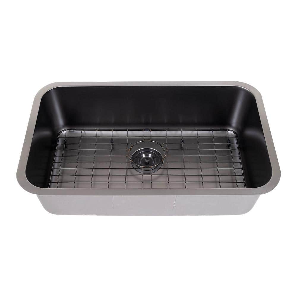 Brushed Stainless Steel Undermount Single Bowl Kitchen Sink