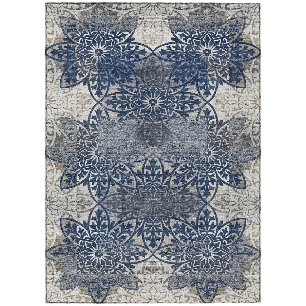 Chantille Machine Washable Indoor/Outdoor Abstract ACN2916 Navy 10 ft. x 14 ft. Area Rug price history on PriceWatchPro