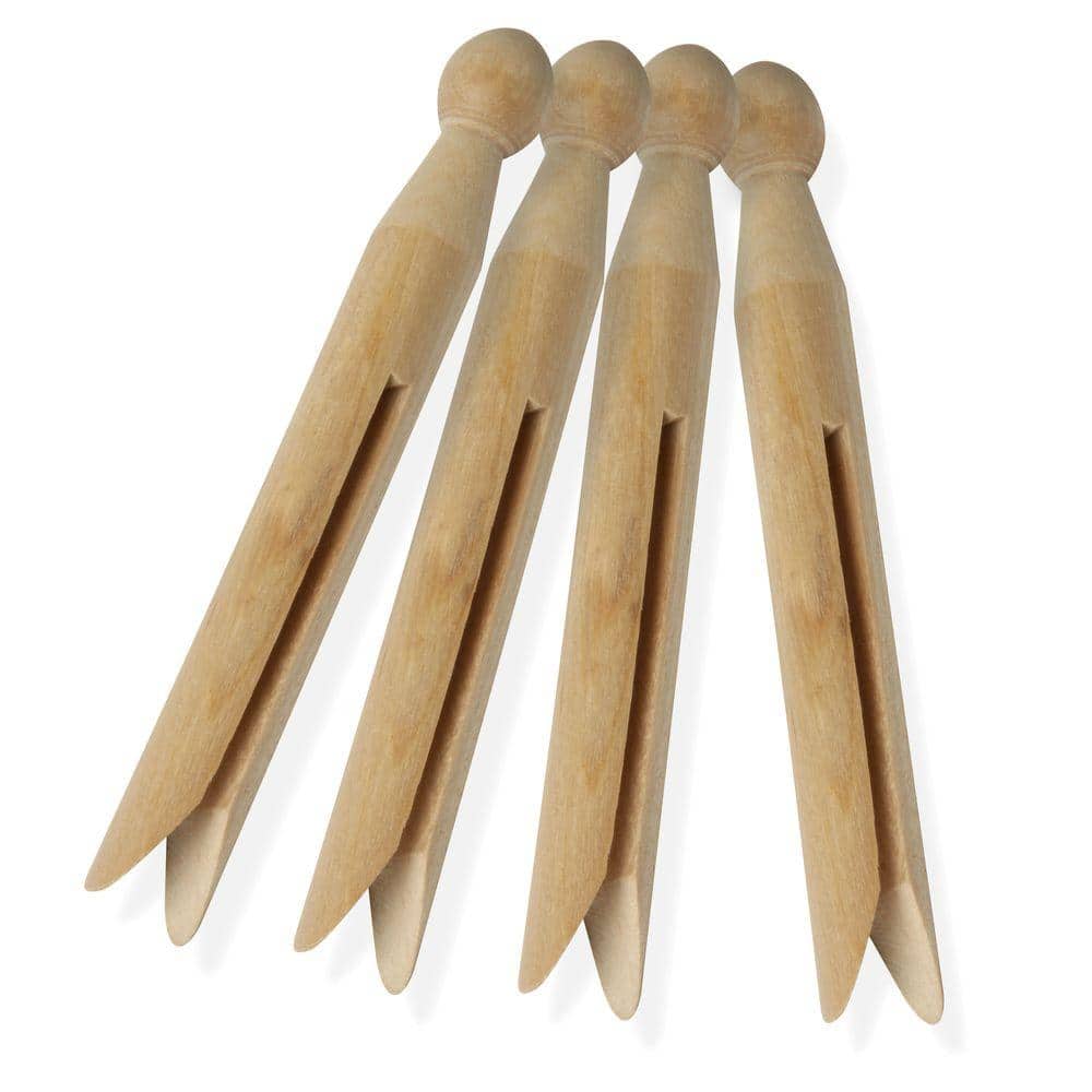100 Pack Wooden Mini Clothes Pins for Crafts, Hanging Clothes
