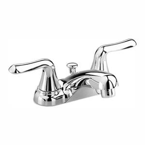 Colony Soft 4 in. Centerset 2-Handle Low-Arc Bathroom Faucet in Polished Chrome with Speed Connect Drain