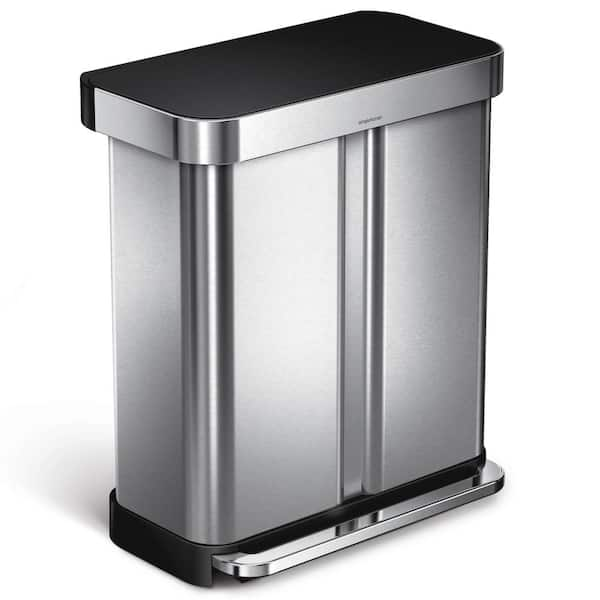 Simplehuman Garbage Can 45L 2024 Brushed Stainless Steel Plastic Lid