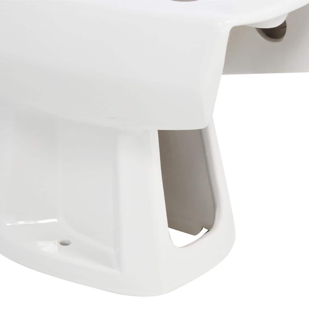 White Vitreous China Floor Mounted Vertical Spray Bidet