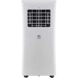 5,000 BTU Portable Air Conditioner Cools 300 Sq. Ft. with Dehumidifer, Timer, Remote and Wheels in White