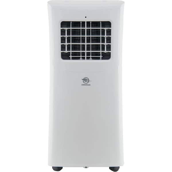 AIREMAX 5,000 BTU Portable Air Conditioner Cools 300 Sq. Ft. with Dehumidifer, Timer, Remote and Wheels in White